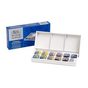 Acuarela Winsor & Newton caja 12 medios-godet Cotman