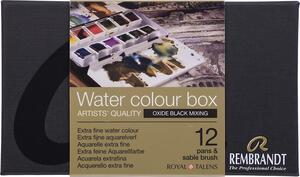 Caja Metalica Acuarela Rembrandt Oxide Black Mix